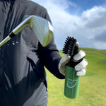 Clean Swing - Golf Club Brush and Towel - Black